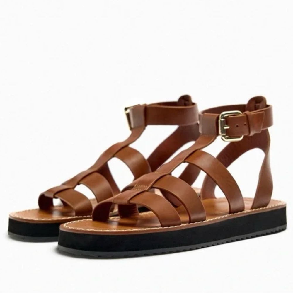 Zara Leather Sandals
